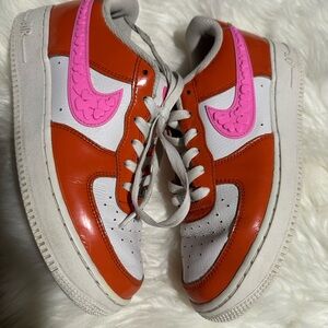 Nike Women's Shoes in Orange, Pink, and White